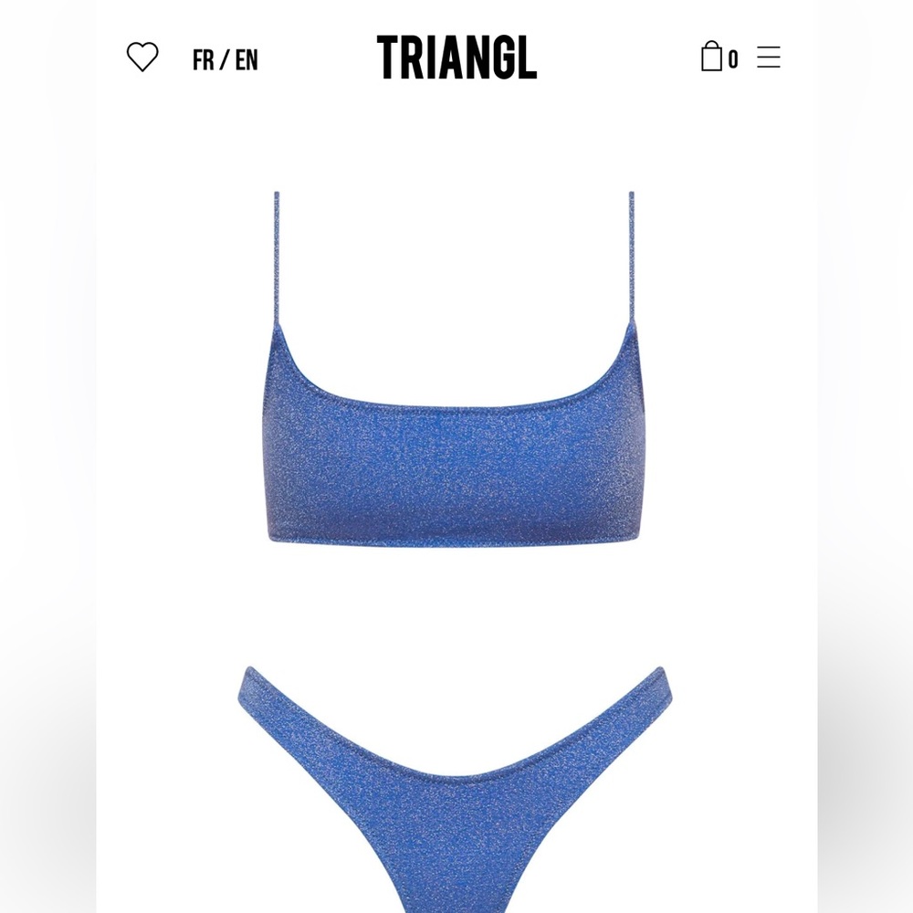 TRIANGLE MICA MARINA midnight blue bikini size S